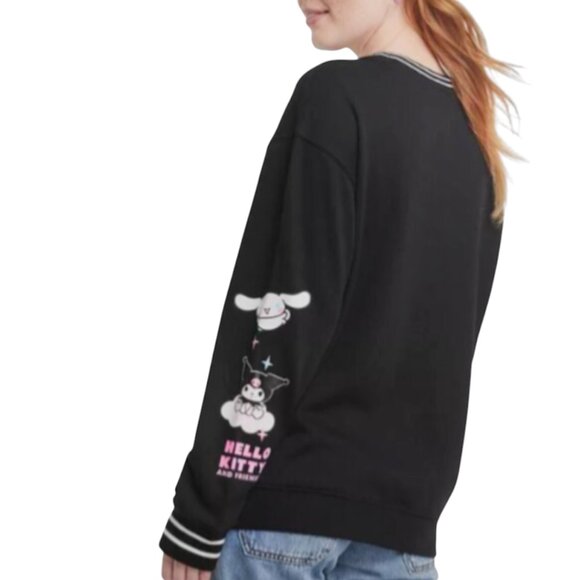 NWOT SANRIO HELLO KITTY & FRIENDS BLACK SWEATSHIRT TOP KAWAII LIFE CUTE COZY XL - Picture 5 of 7